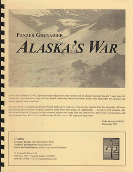Alaska's War boxcover