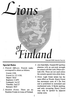 Lions of Finland boxcover