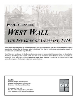 West Wall boxcover