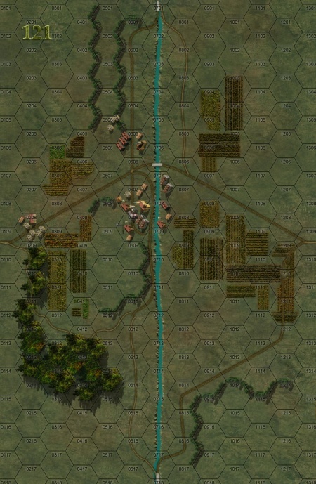 Panzer Grenadier Headquarters Library Map: 121 for Panzer Grenadier game series