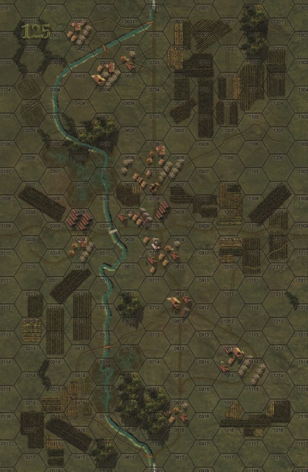 Panzer Grenadier Headquarters Library Map: 125 for Panzer Grenadier game series