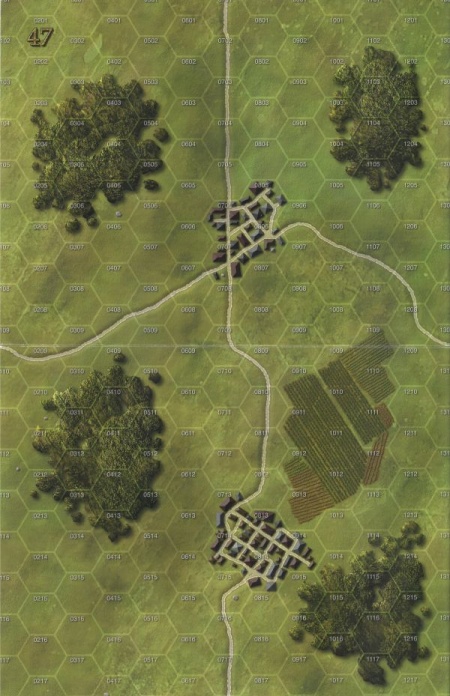 Panzer Grenadier Headquarters Library Map: 47 for Panzer Grenadier game series