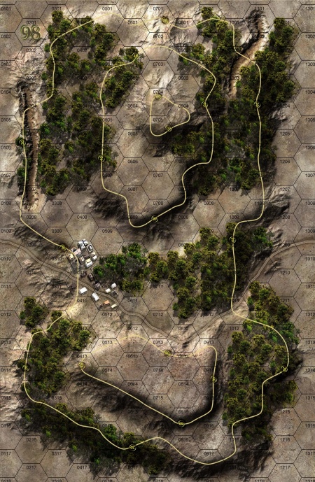 Panzer Grenadier Headquarters Library Map: 98 for Panzer Grenadier game series