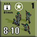 Panzer Grenadier Headquarters Library Unit: United States Army 81mm for Panzer Grenadier game series