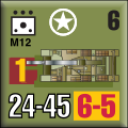 Panzer Grenadier Headquarters Library Unit: United States Army M12 for Panzer Grenadier game series