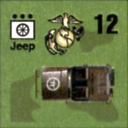 Panzer Grenadier Headquarters Library Unit: United States Marine Corps Jeep for Panzer Grenadier game series