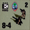 Panzer Grenadier Headquarters Library Unit: Guam Guam Insular Force Guard  HMG for Panzer Grenadier game series