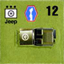 Panzer Grenadier Headquarters Library Unit: United States Army Jeep for Panzer Grenadier game series