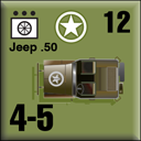 Panzer Grenadier Headquarters Library Unit: United States Army Jeep .50 for Panzer Grenadier game series