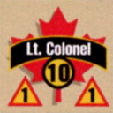 Panzer Grenadier Headquarters Library Unit: Canada Army Lt. Colonel for Panzer Grenadier game series