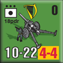 Panzer Grenadier Headquarters Library Unit: Ireland tArm 18pdr for Panzer Grenadier game series