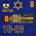 Panzer Grenadier Headquarters Library Unit: State of Israel Army M3/120 for Panzer Grenadier game series