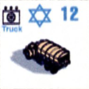 Panzer Grenadier Headquarters Library Unit: State of Israel Army Truck for Panzer Grenadier game series