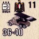 Panzer Grenadier Headquarters Library Unit: Arab Republic of Egypt El Geish el Masry BM24 for Panzer Grenadier game series
