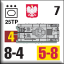 Panzer Grenadier Headquarters Library Unit: Poland Wojska Lądowe 25TP for Panzer Grenadier game series