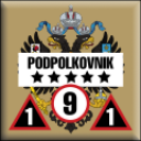 Panzer Grenadier Headquarters Library Unit: Russian Empire Imperial Army Podpolkovnik for Panzer Grenadier game series