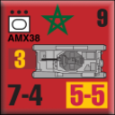 Panzer Grenadier Headquarters Library Unit: France Moroccan Ground Forces AMX38 for Panzer Grenadier game series