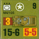 Panzer Grenadier Headquarters Library Unit: United States Army M4/105 for Panzer Grenadier game series