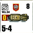 Panzer Grenadier Headquarters Library Unit: Poland Wojska Lądowe Wz34 for Panzer Grenadier game series