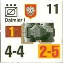 Panzer Grenadier Headquarters Library Unit: Poland Wojska Lądowe Daimler I for Panzer Grenadier game series