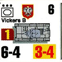 Panzer Grenadier Headquarters Library Unit: Poland Wojska Lądowe Vickers B for Panzer Grenadier game series