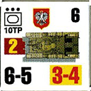 Panzer Grenadier Headquarters Library Unit: Poland Wojska Lądowe 10Tp for Panzer Grenadier game series