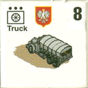 Panzer Grenadier Headquarters Library Unit: Poland Wojska Lądowe Truck for Panzer Grenadier game series