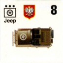 Panzer Grenadier Headquarters Library Unit: Poland Wojska Lądowe Jeep for Panzer Grenadier game series