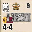 Panzer Grenadier Headquarters Library Unit: Britain Army Crab for Panzer Grenadier game series