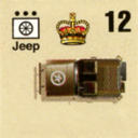 Panzer Grenadier Headquarters Library Unit: Britain Army Jeep for Panzer Grenadier game series