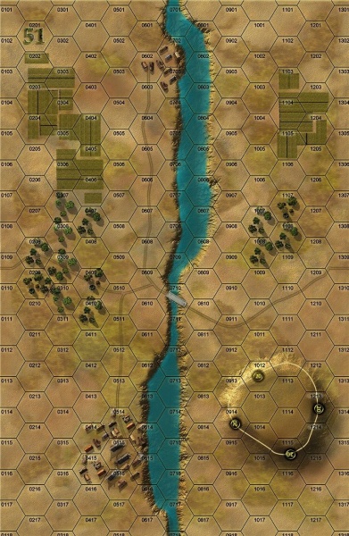 Panzer Grenadier Headquarters Library Map: 51 for Panzer Grenadier game series