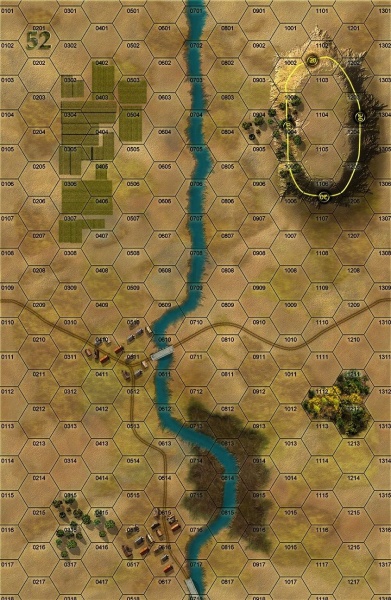 Panzer Grenadier Headquarters Library Map: 52 for Panzer Grenadier game series