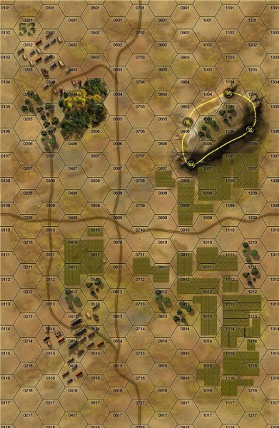 Panzer Grenadier Headquarters Library Map: 53 for Panzer Grenadier game series