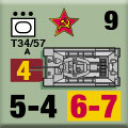 Panzer Grenadier Headquarters Library Unit: Soviet Union Army (RKKA) T-34/57 for Panzer Grenadier game series