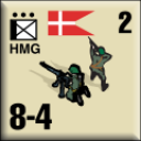 Panzer Grenadier Headquarters Library Unit: Denmark Danish Royal Army HMG for Panzer Grenadier game series
