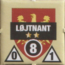 Panzer Grenadier Headquarters Library Unit: Denmark Danish Royal Army LØJTNANT for Panzer Grenadier game series
